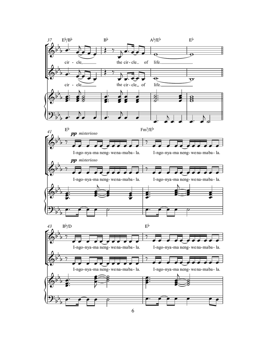 Circle Of Life (from The Lion King) (arr. Rick Hein) 2-Part scores gallery preview page 6