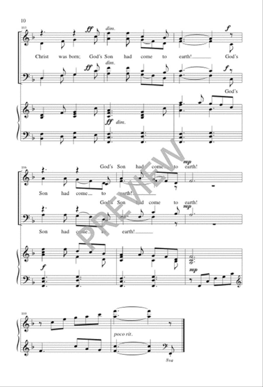 Young Mary Lived in Nazareth 4-Part scores gallery preview page 11