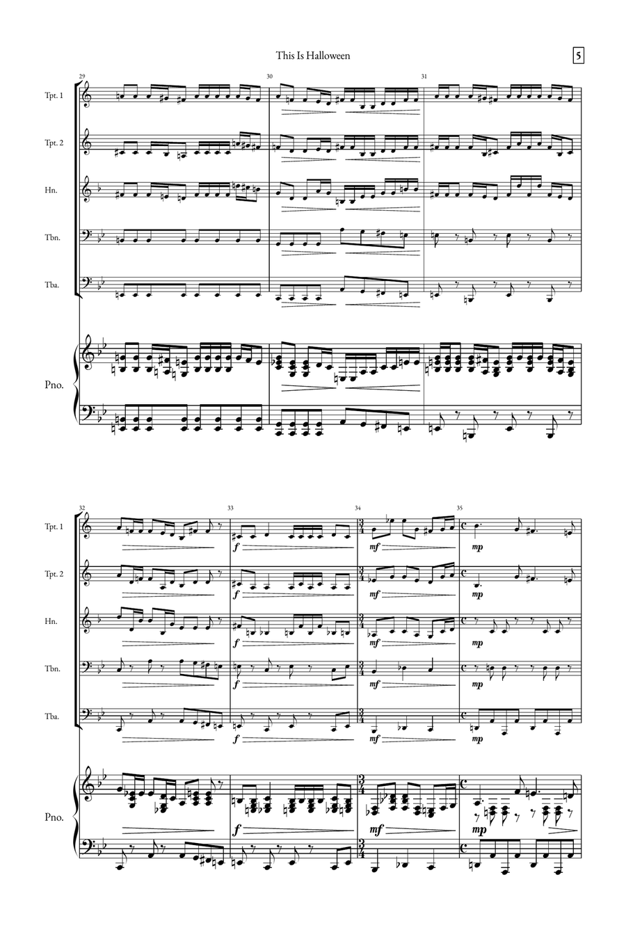 This Is Halloween Small Ensemble scores gallery preview page 5