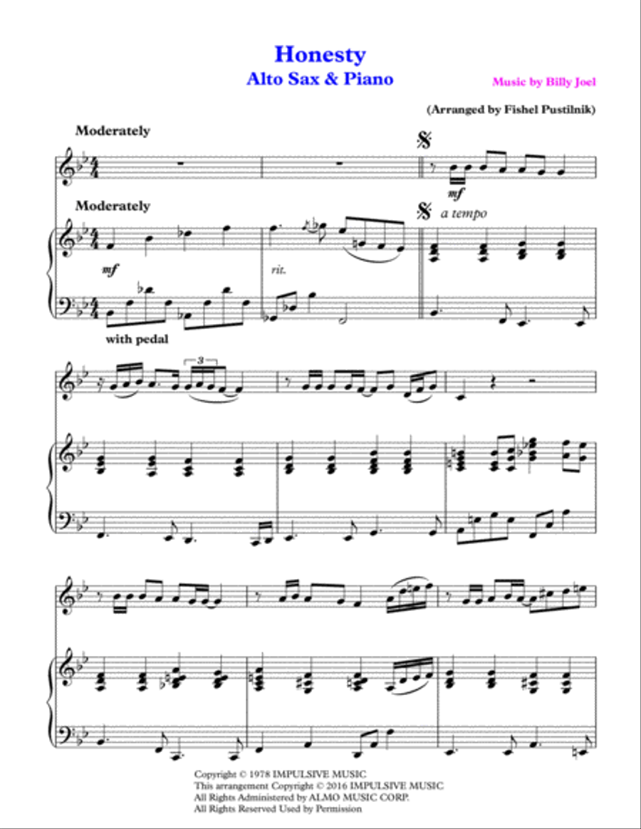Honesty Woodwind Duet scores gallery preview page 2