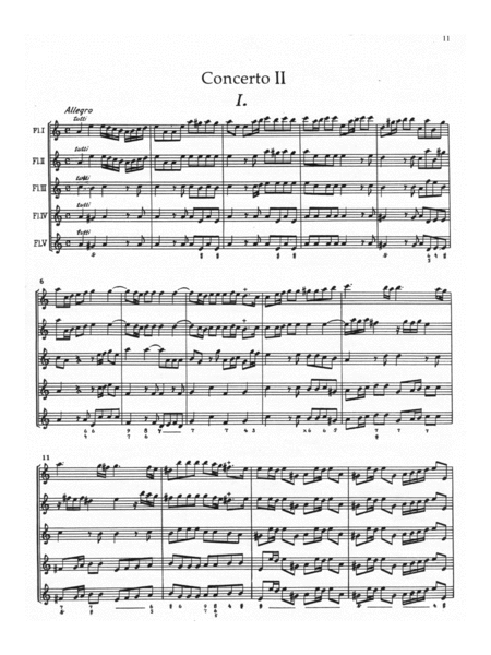 Six Concerti for Flute Flutes, Op. 15, Volume I