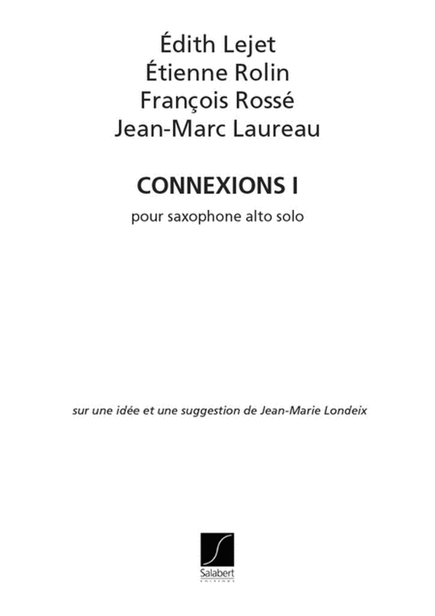Connexions I pour saxophone alto solo (Londeix)
