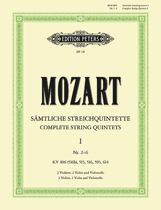 Book cover for String Quintets, Volume 1 - Nos. 4-8