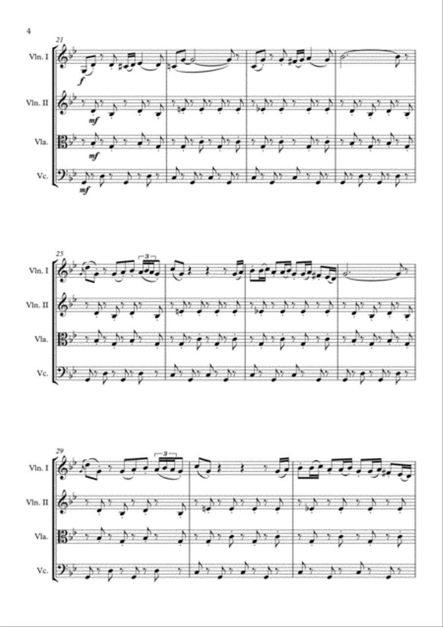 Themes From Sherlock (main Theme/watson's Theme) String Quartet scores gallery preview page 5