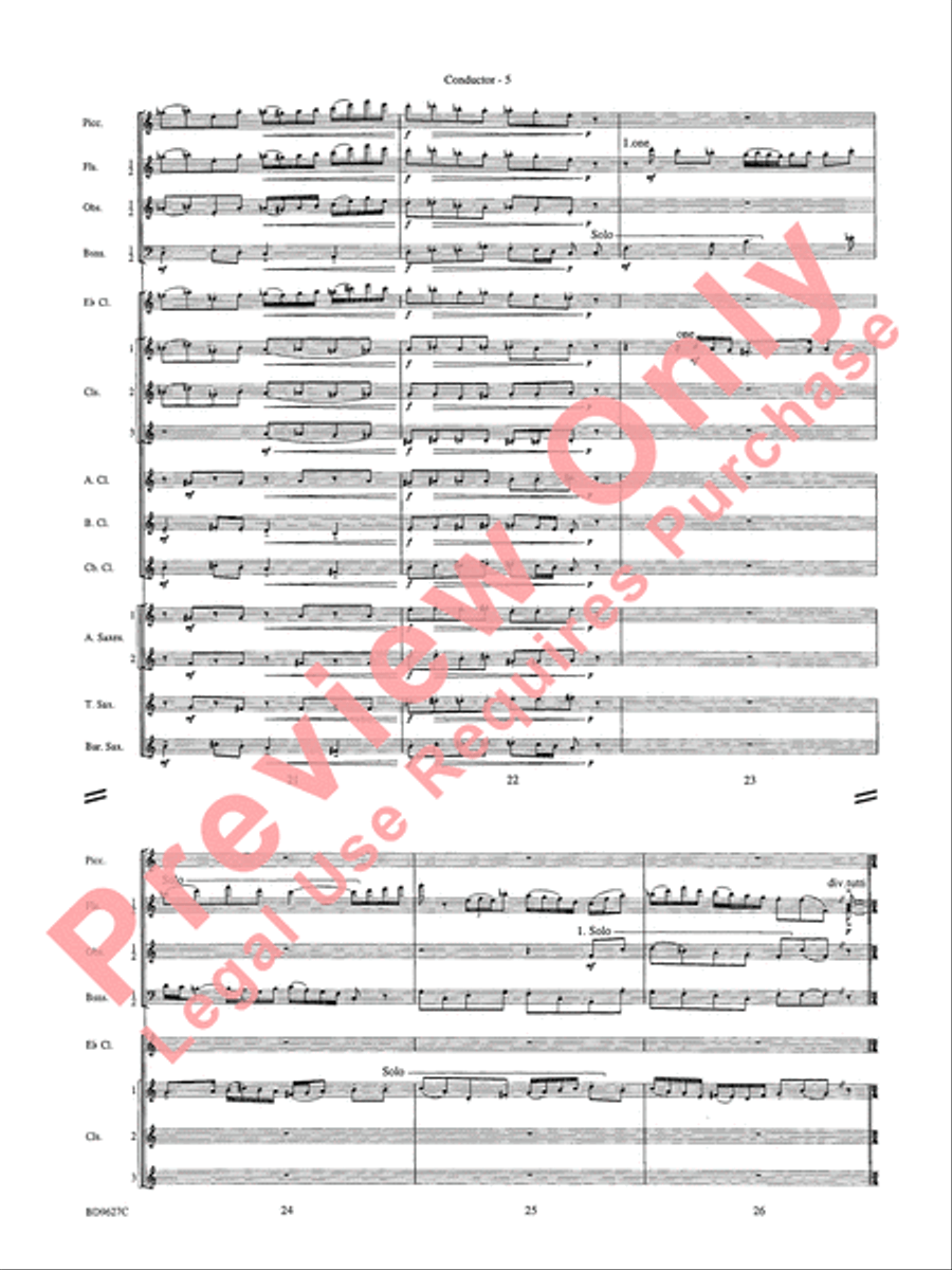 Variations on a Theme of Robert Schumann Concert Band scores gallery preview page 8