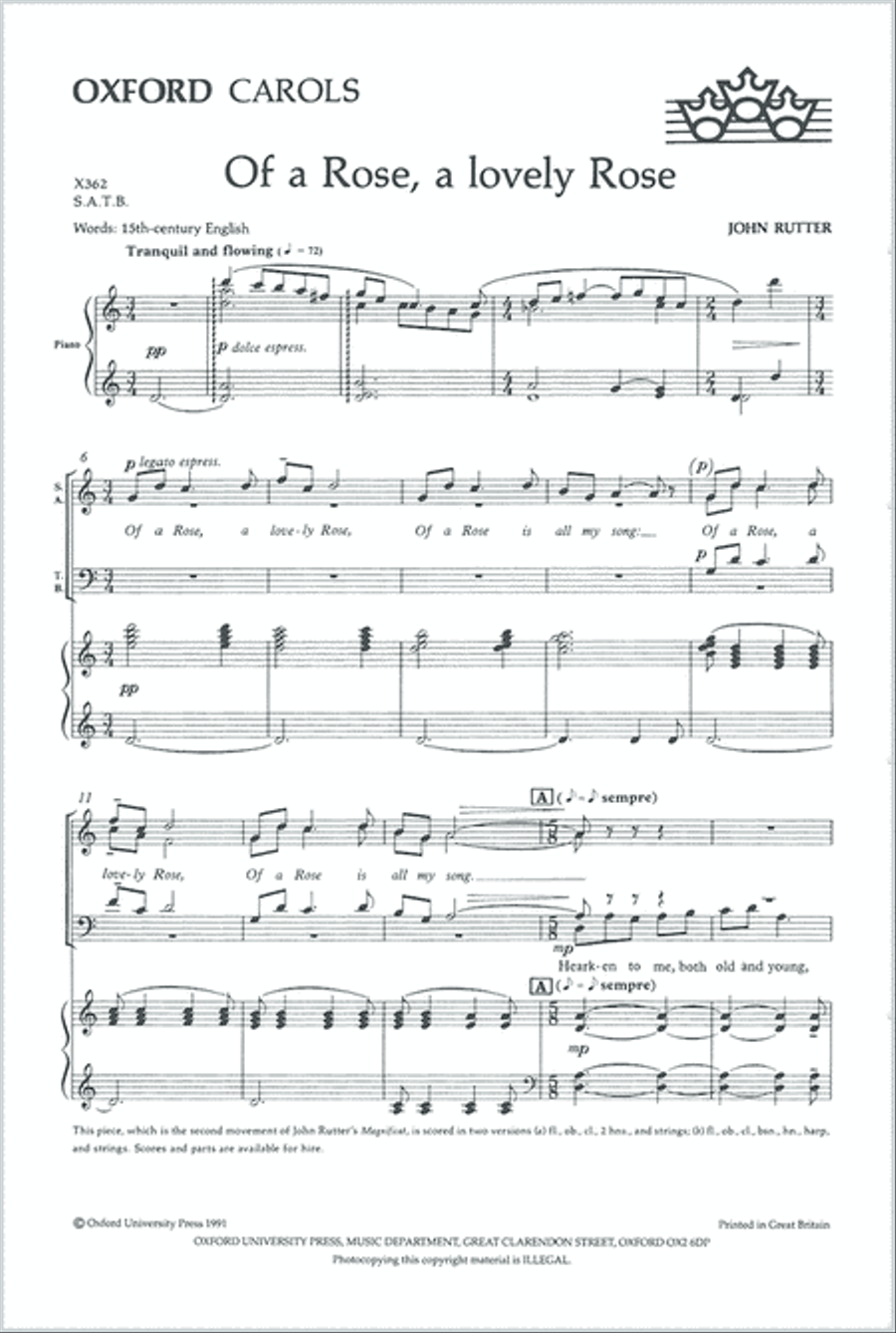 Of a Rose, a lovely Rose Of a Rose, a lovely Rose Divisi scores gallery preview page 1