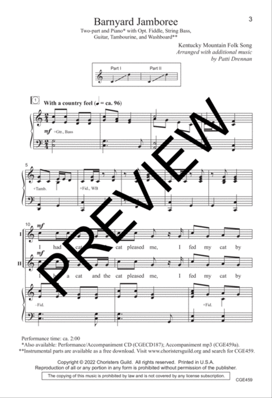Barnyard Jamboree (Two-part) 2-Part scores gallery preview page 2