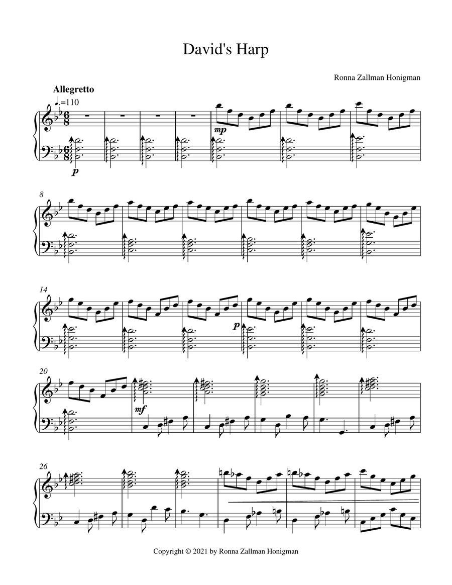 David's Harp Harp scores gallery preview page 1