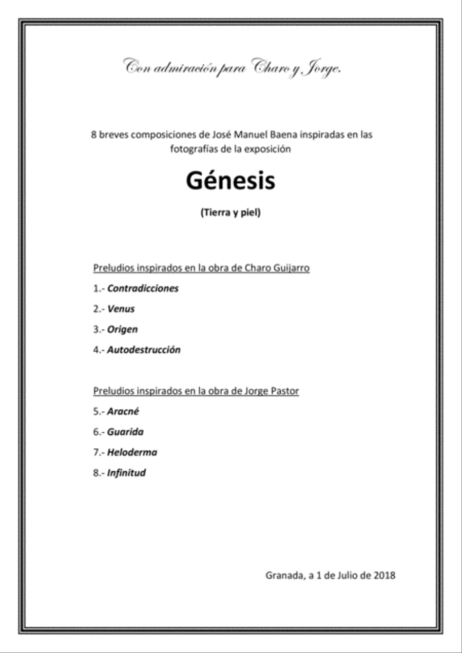 Génesis (8 Preludios para piano) Piano Solo scores gallery preview page 3