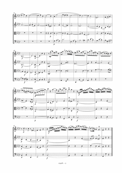 String Quartet in F minor/F major (score and parts)