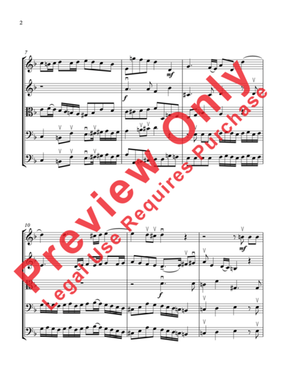 Fugue from Requiem in D Minor String Orchestra scores gallery preview page 5