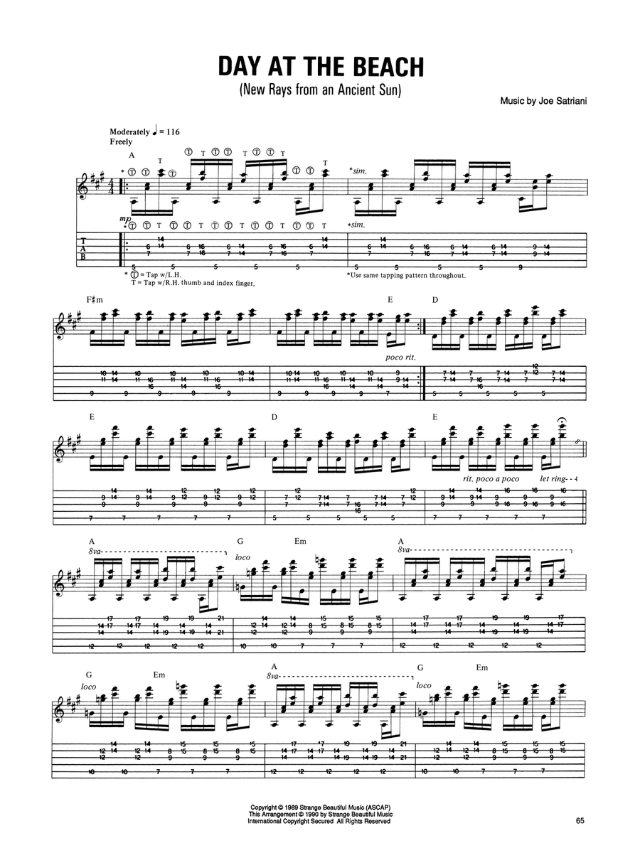 Day At The Beach (New Rays From An Ancient Sun) Acoustic Guitar scores gallery preview page 1