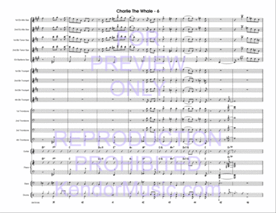 Charlie The Whale (Full Score) Jazz Ensemble scores gallery preview page 7