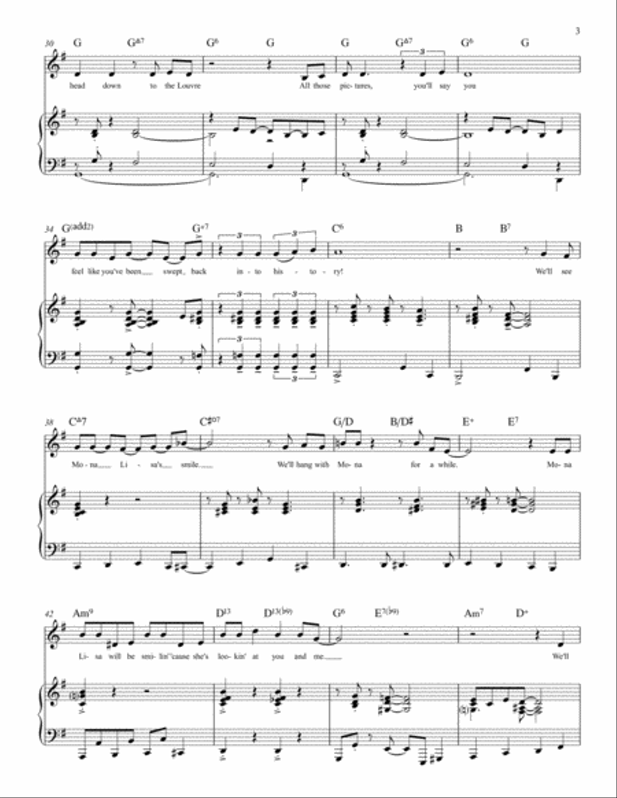 I Want to Sit Where Sartre Sat (Key: C-major intro and G-major refrain) SAT scores gallery preview page 3
