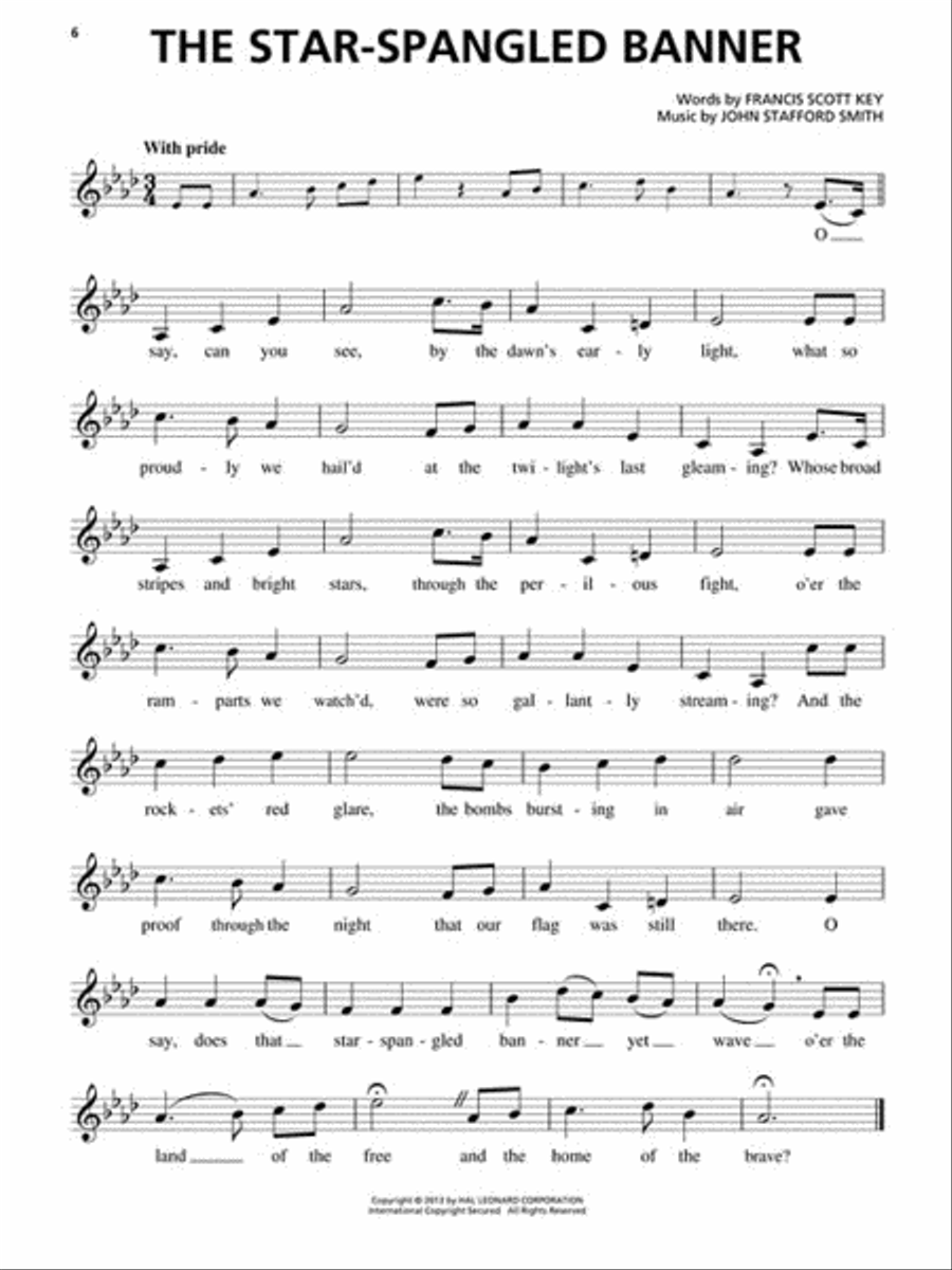 The Star-Spangled Banner - Charts & Tracks for Singers Voice scores gallery preview page 5