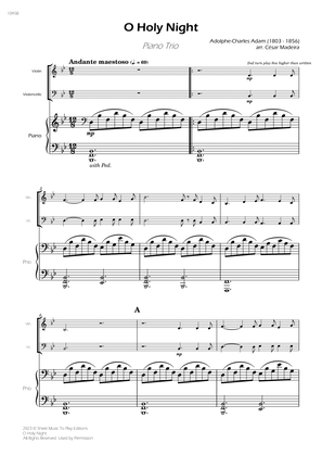O Holy Night - Piano Trio (Full Score) - Score Only