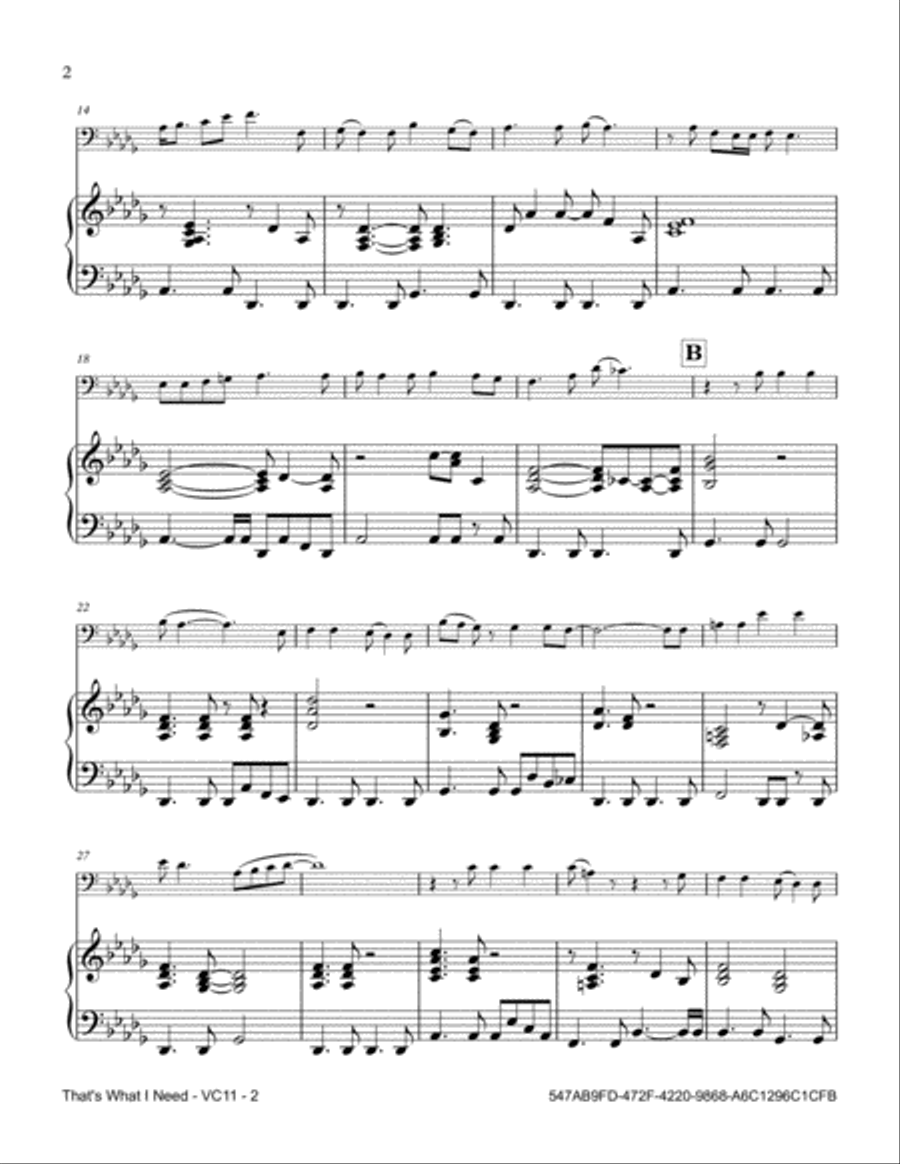 That's What I Need Piano scores gallery preview page 2