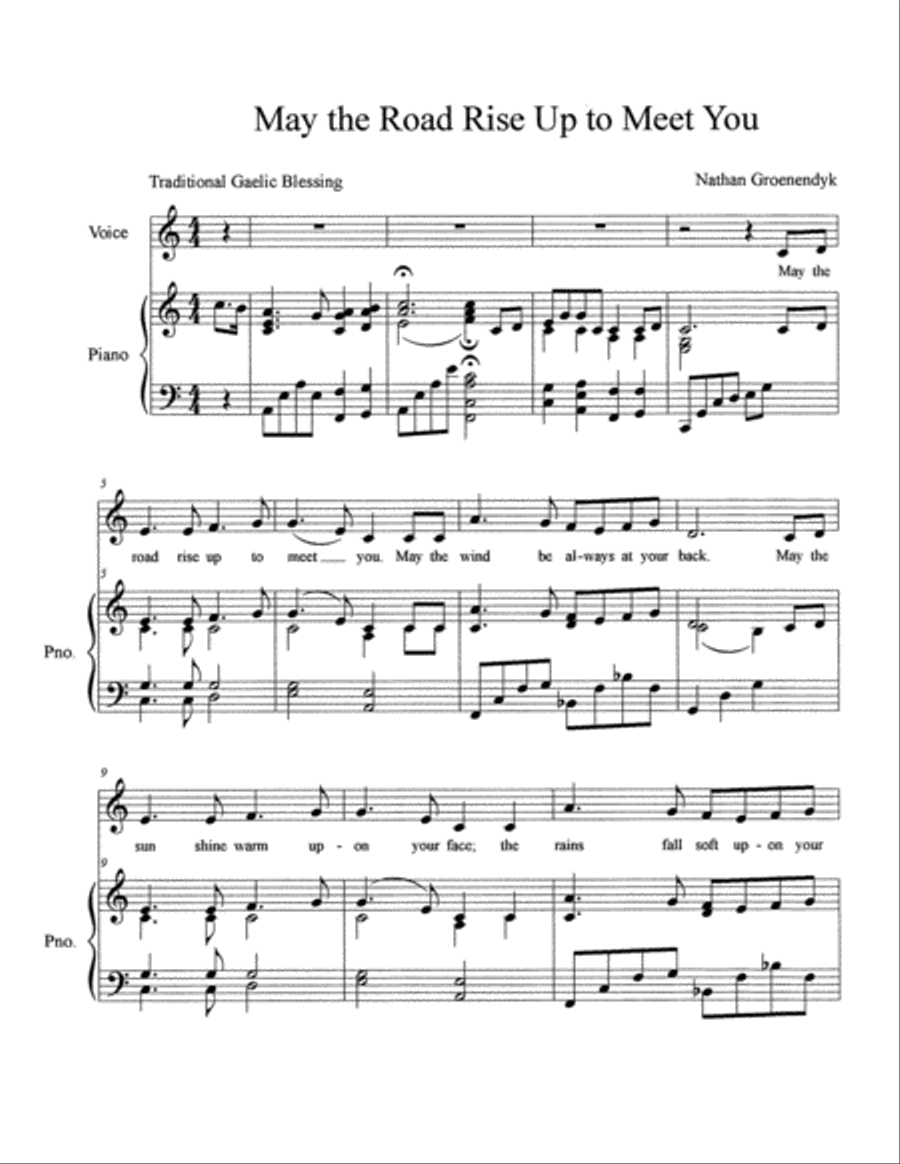 May the Road Rise Up to Meet You Unison Choir scores gallery preview page 3