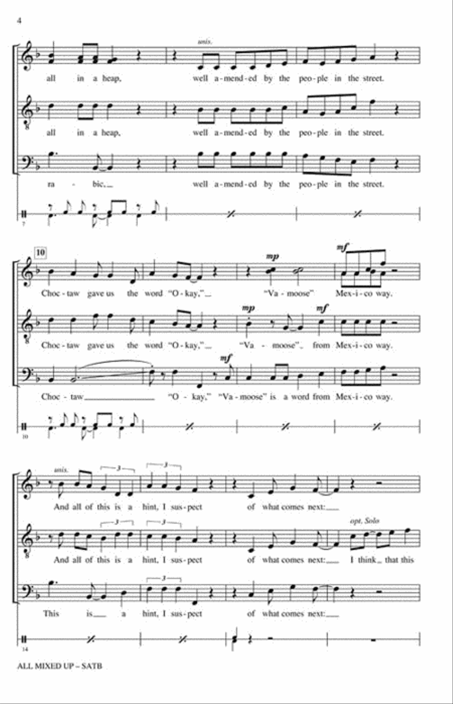 All Mixed Up 4-Part scores gallery preview page 3