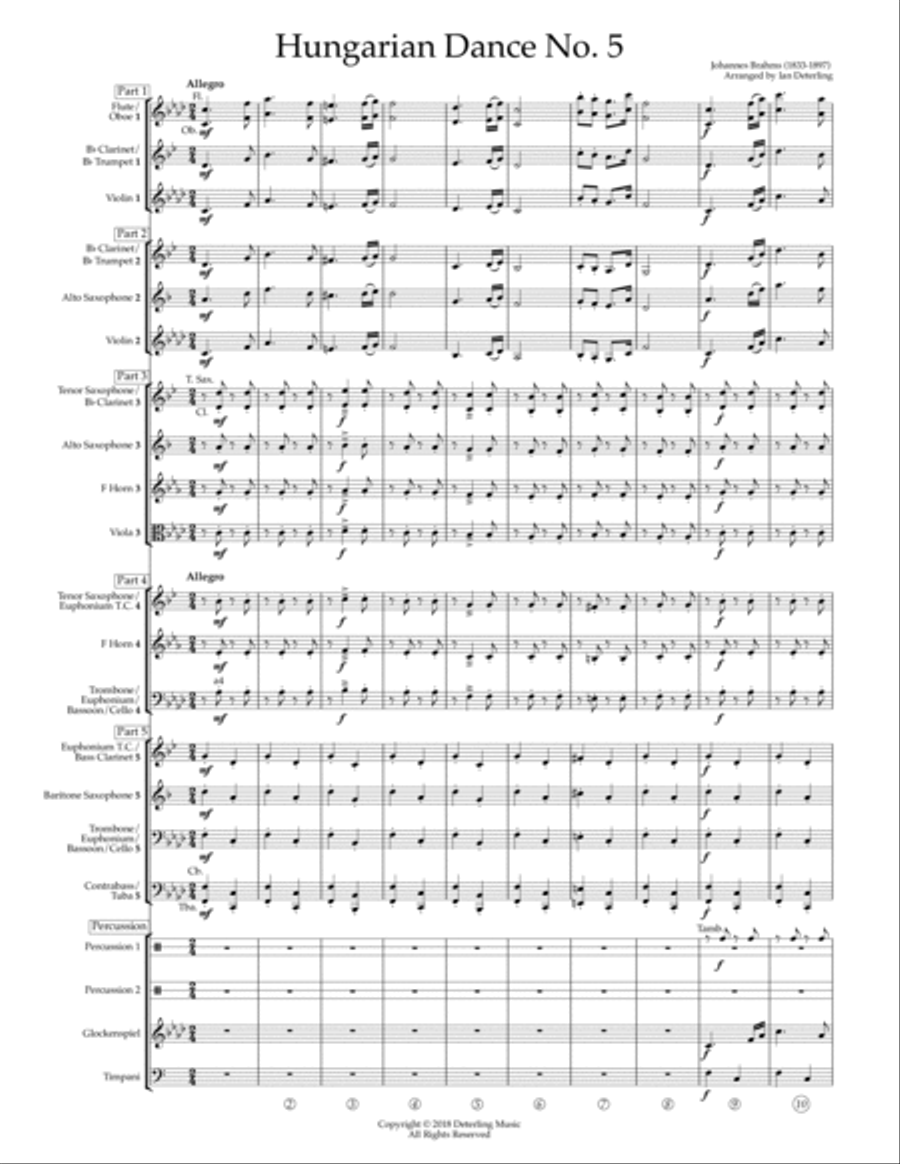 Hungarian Dance No. 5 (Flexible Instrumentation) Concert Band scores gallery preview page 5