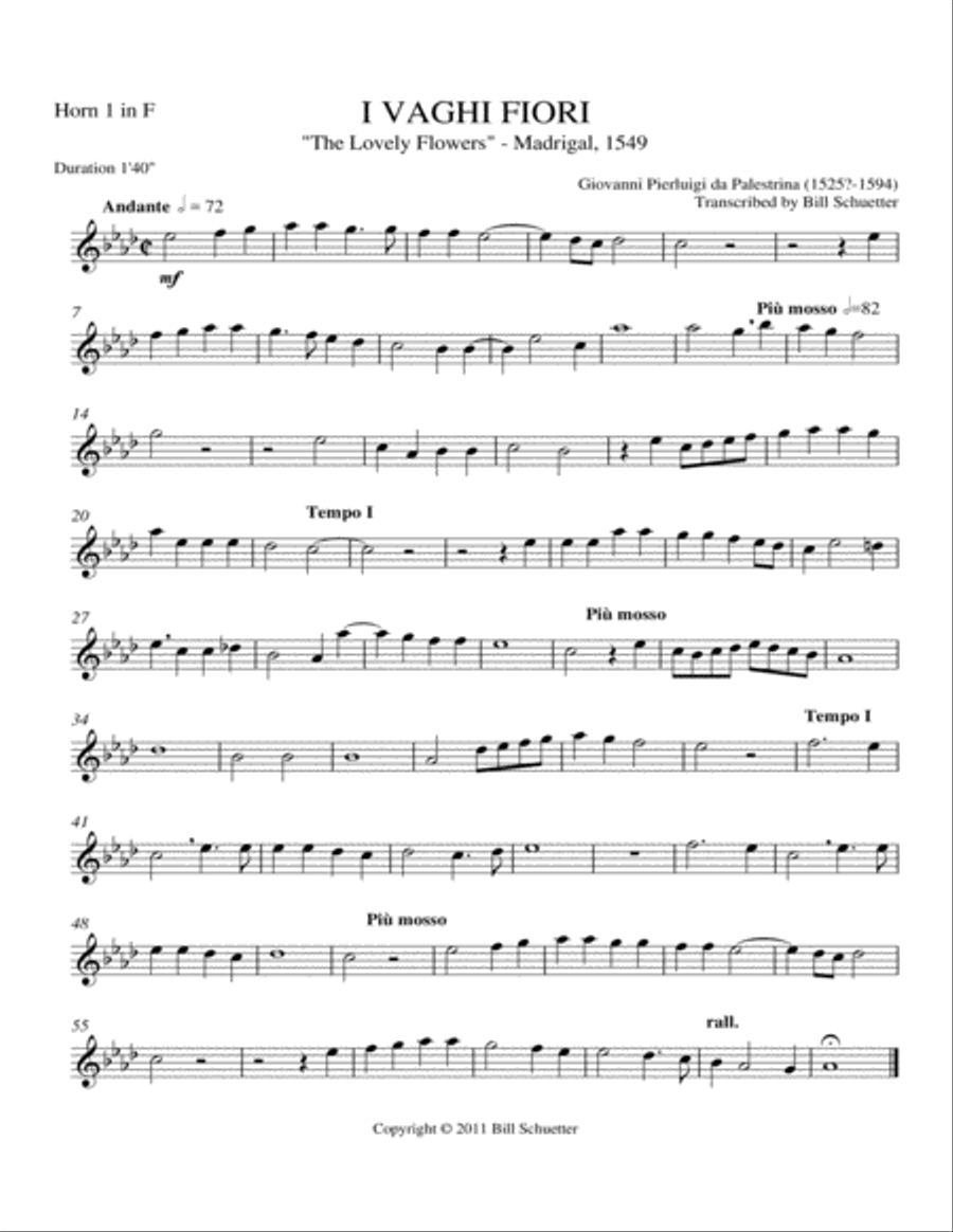 Vaghi Fiori Vaghi Fiori Horn scores gallery preview page 3