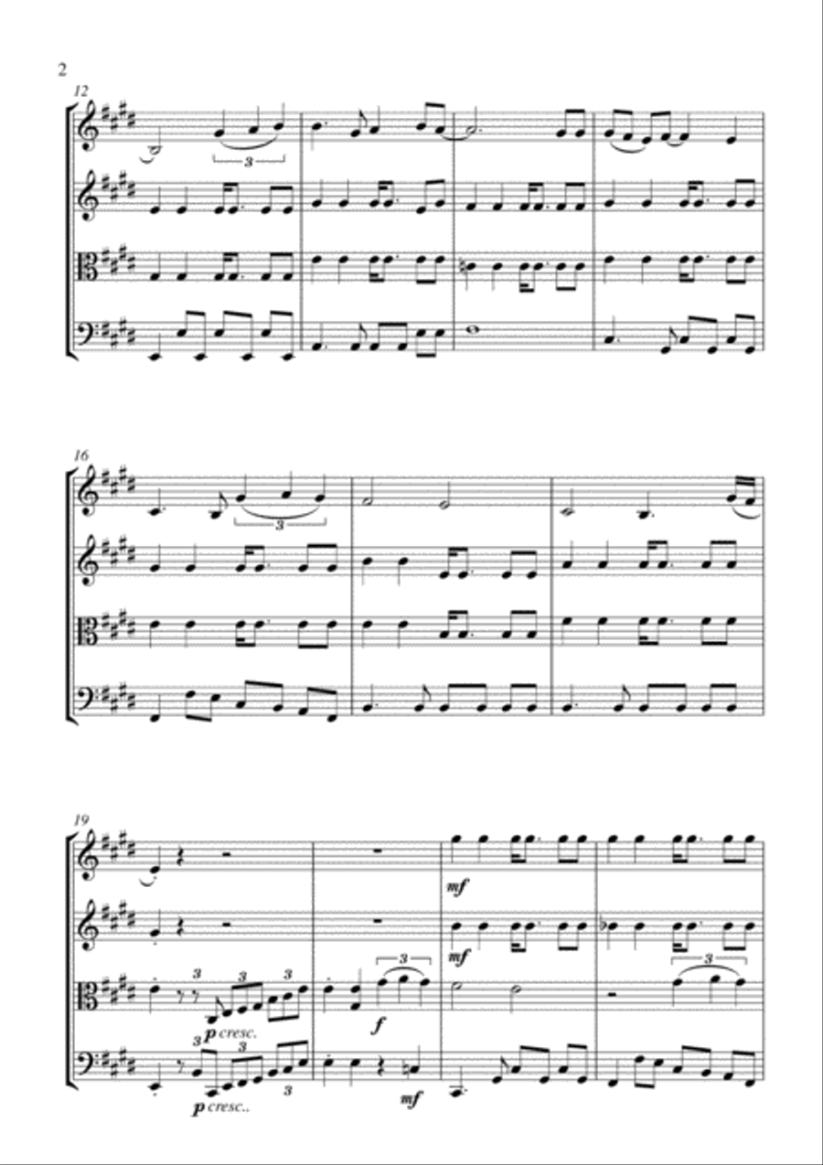 Isn't She Lovely Isn't She Lovely String Quartet scores gallery preview page 2