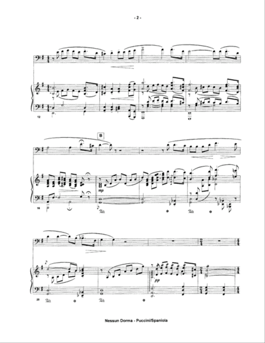 Nessun Dorma Euphonium scores gallery preview page 3