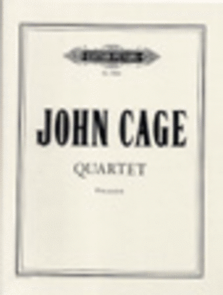 Quartet (Score) by John Cage Percussion - Sheet Music