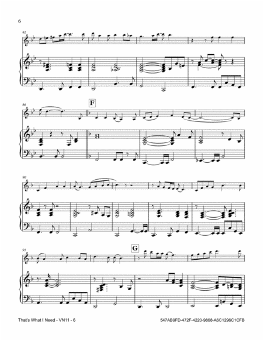 That's What I Need Violin Solo scores gallery preview page 6