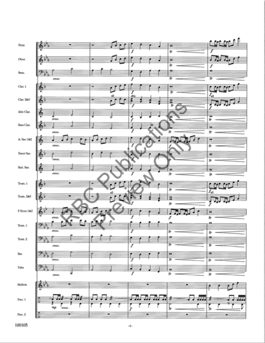Santa Fe Trail (Score) Concert Band scores gallery preview page 9