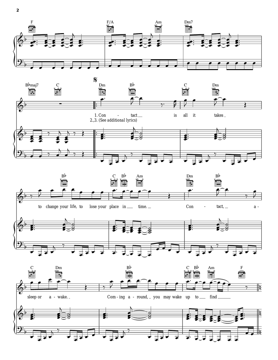 Love Walks In Piano, Vocal, Guitar scores gallery preview page 2