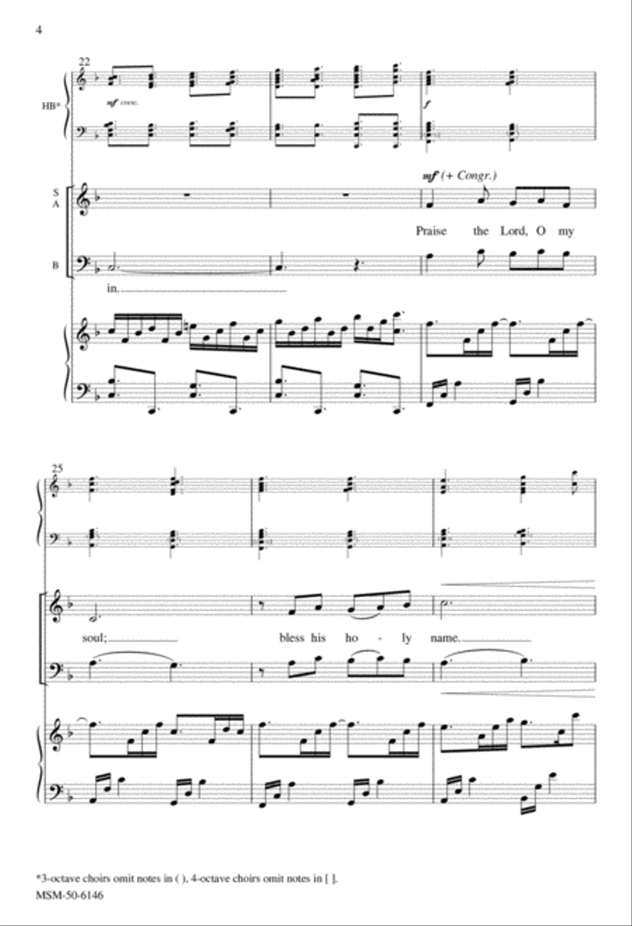 Bless His Holy Name 3-Part scores gallery preview page 3