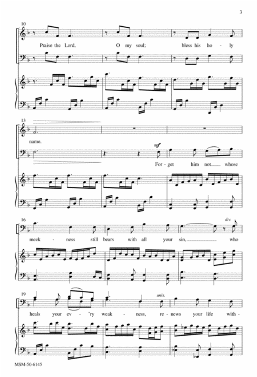 Bless His Holy Name Bless His Holy Name 4-Part scores gallery preview page 3