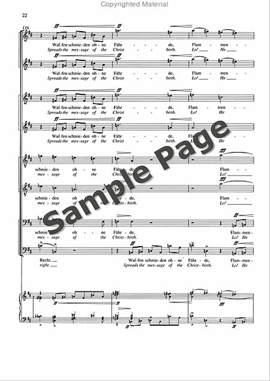 Friede auf Erden, Op. 13 Divisi scores gallery preview page 23