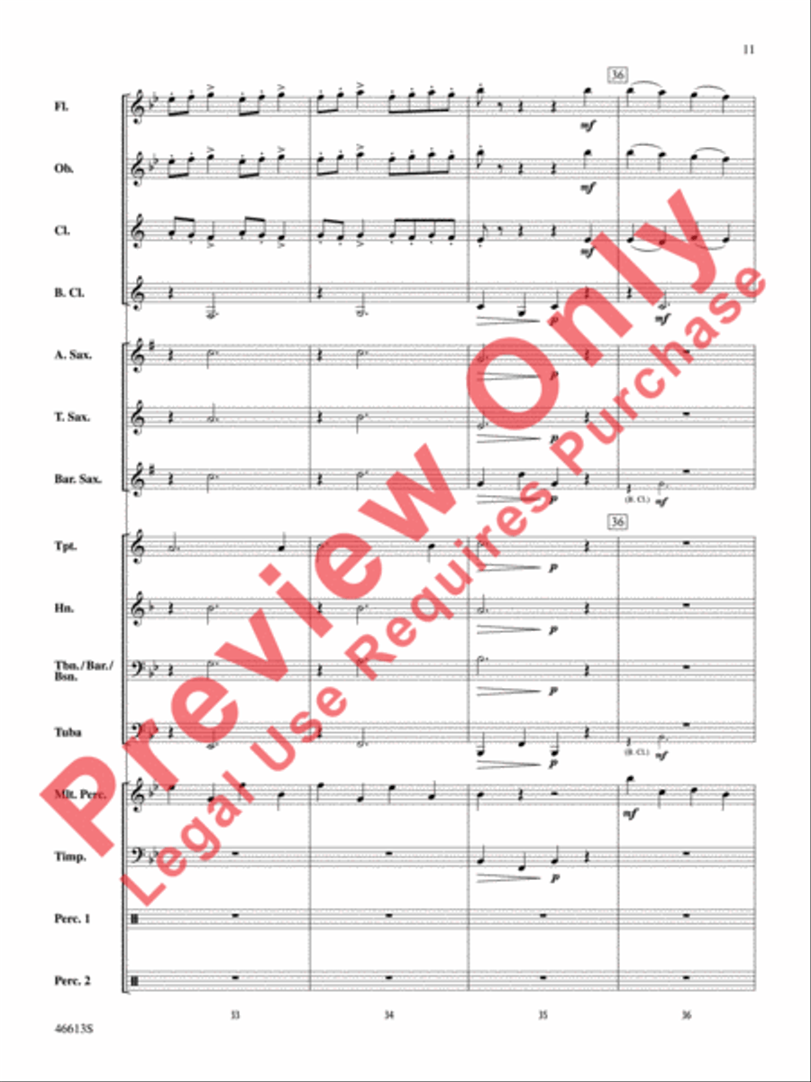 Joy! A Holiday Fanfare Concert Band scores gallery preview page 12
