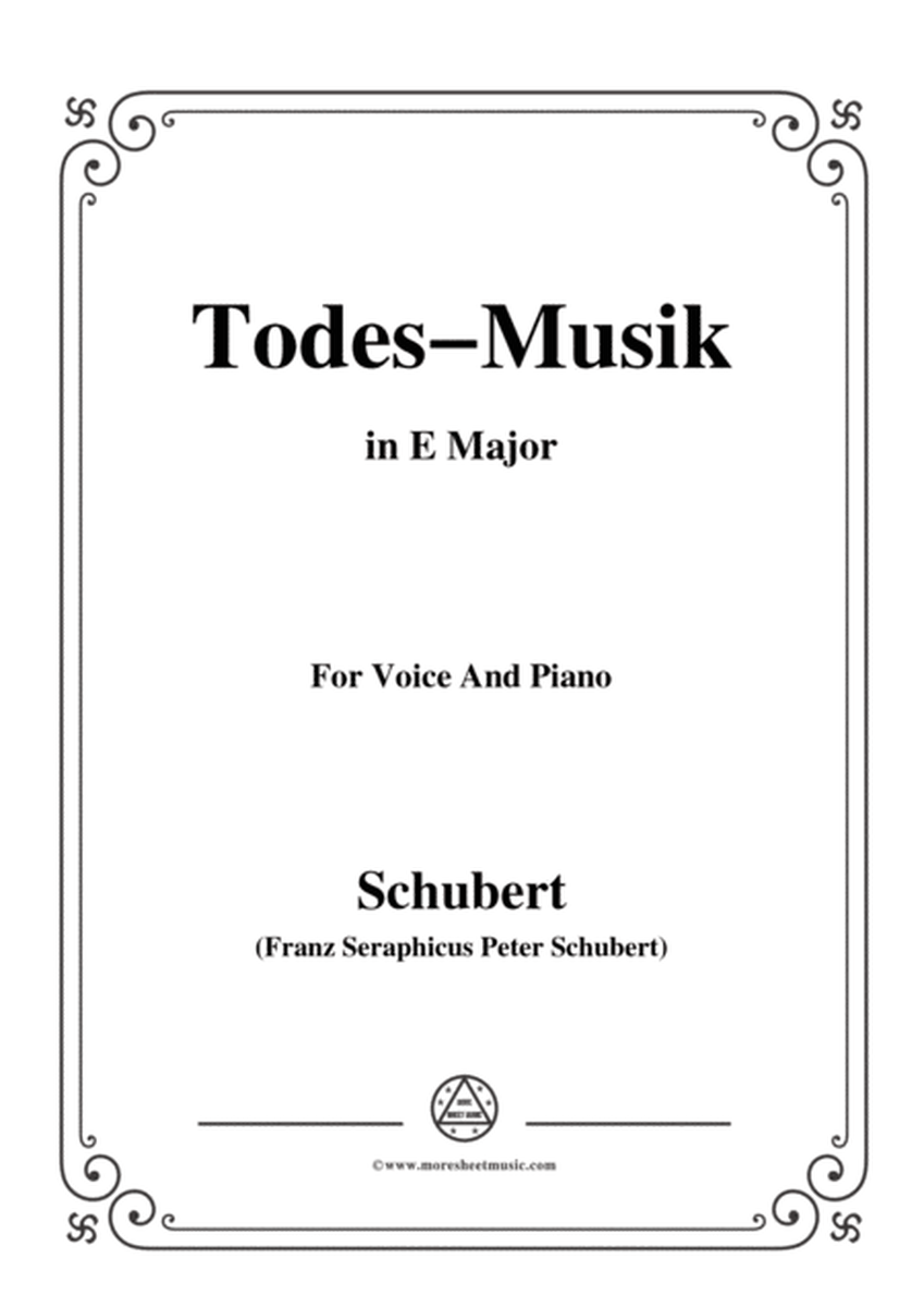 Schubert-Todes-Musik,Op.108 No.2,in E Major,for Voice&Piano image number null