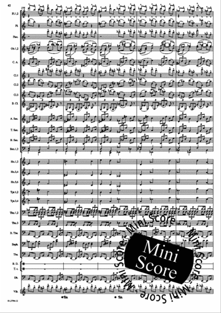 Concerto for Percussion and Band Concert Band scores gallery preview page 46