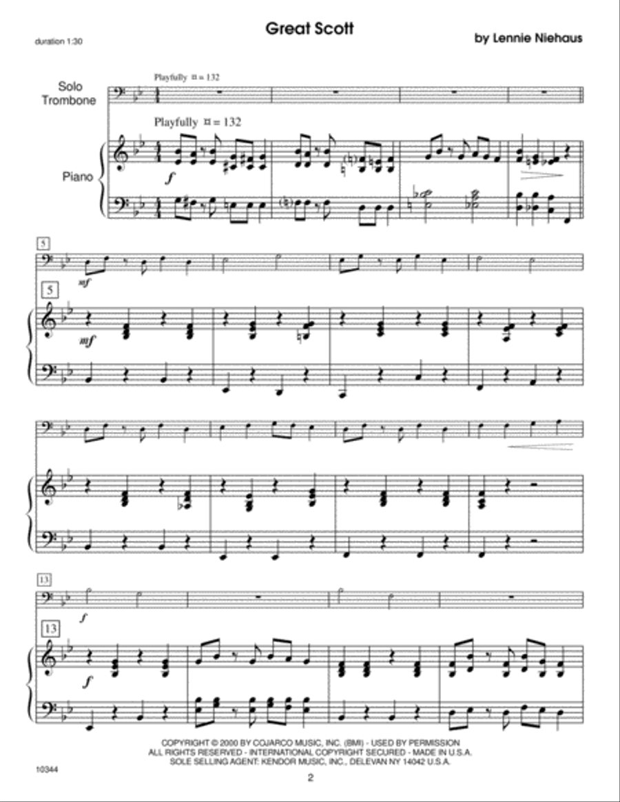 Kendor Recital Solos - Trombone - Solo Book with MP3s Trombone scores gallery preview page 2
