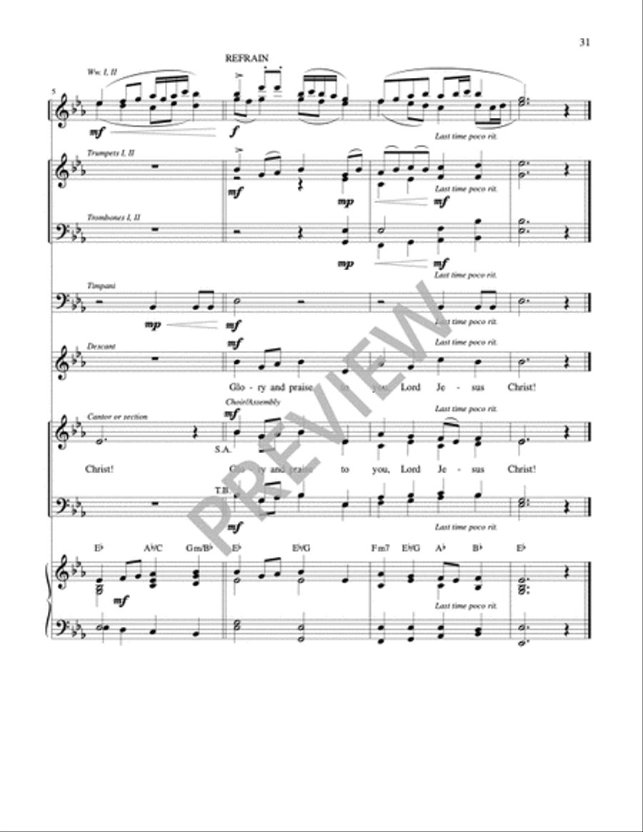 Mass of Wisdom - Full Score 4-Part scores gallery preview page 17