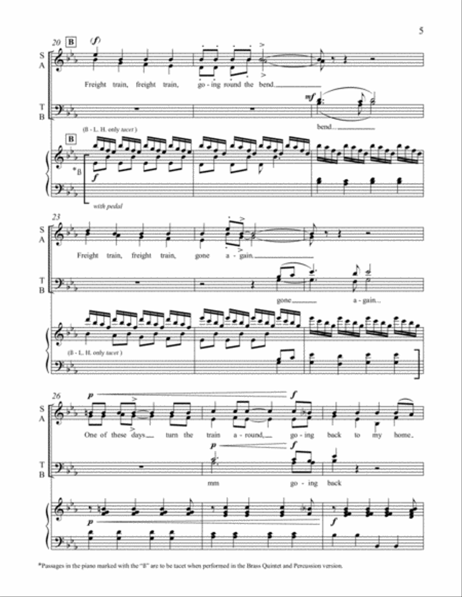 Freight Train 4-Part scores gallery preview page 4