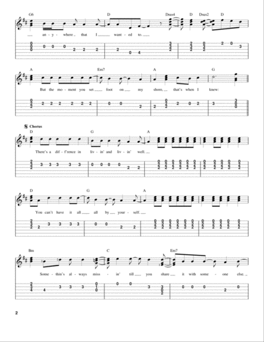 Living And Living Well Living And Living Well Electric Guitar scores gallery preview page 2
