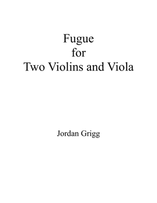 Book cover for Fugue for Two Violins and Viola