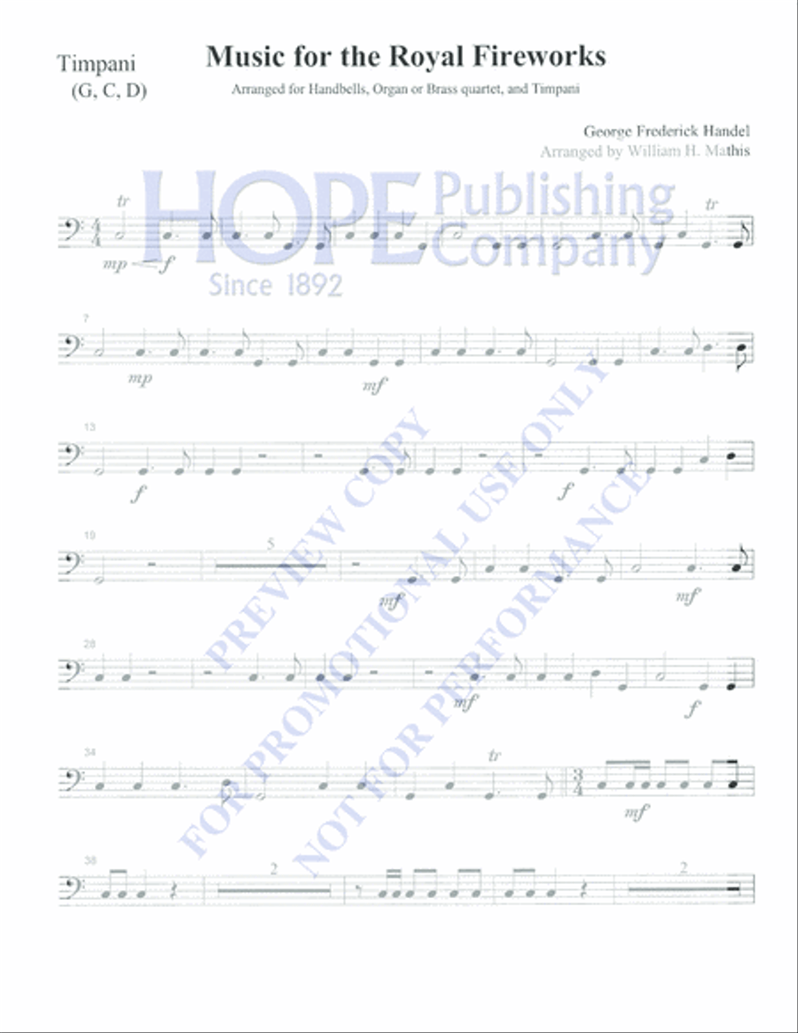 Music for the Royal Fireworks 5-Octaves scores gallery preview page 16