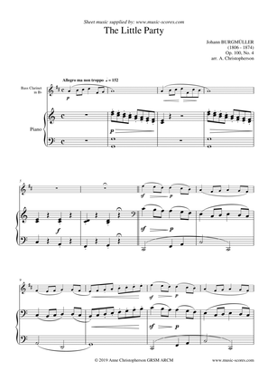 Book cover for A Little Party - Burgmuller Op.100, No.4 - Bass Clarinet and Piano