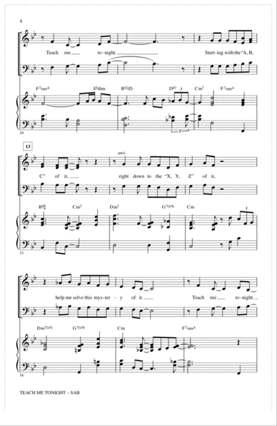 Teach Me Tonight Teach Me Tonight 3-Part scores gallery preview page 2