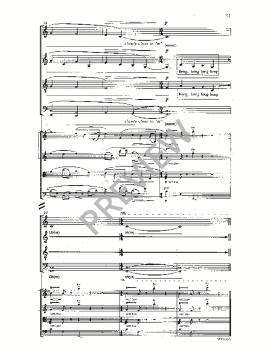 Five Hebrew Love Songs (Conductor's Full Score) Choir scores gallery preview page 21