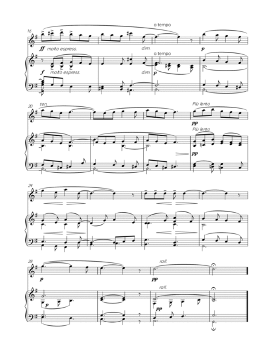 AVE MARIA ELGAR for Flute & Piano Small Ensemble scores gallery preview page 2