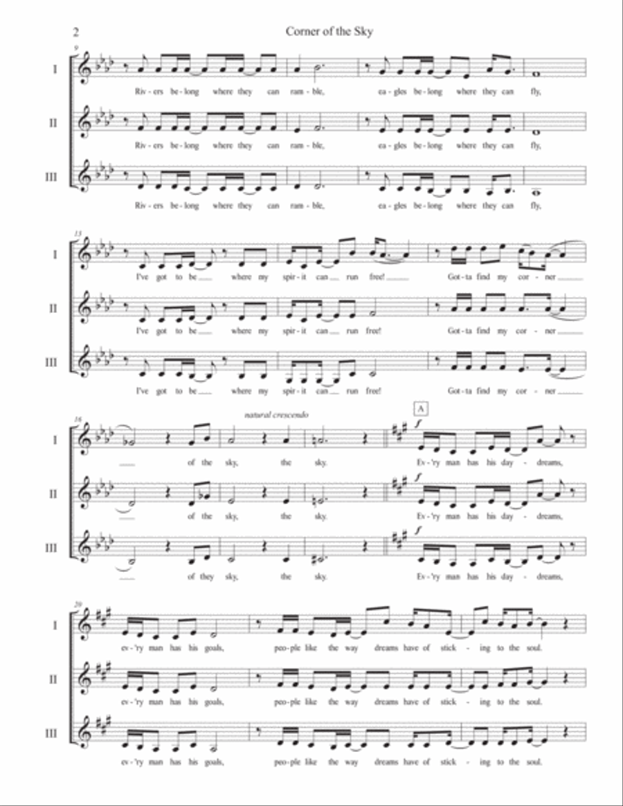 Corner Of The Sky 3-Part scores gallery preview page 3