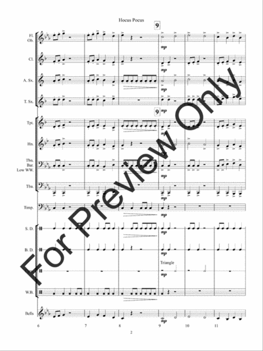 Hocus Pocus (Score) Concert Band scores gallery preview page 5