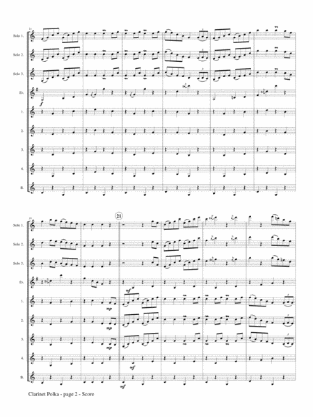 Clarinet Polka for Clarinet Choir